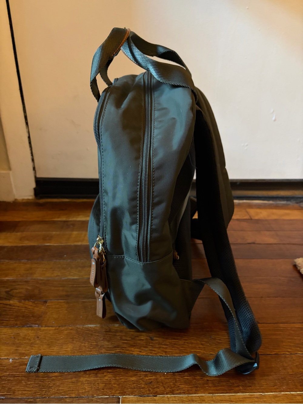 Bric's Dark Olive Green Everyday Backpack - Picture 3 of 5